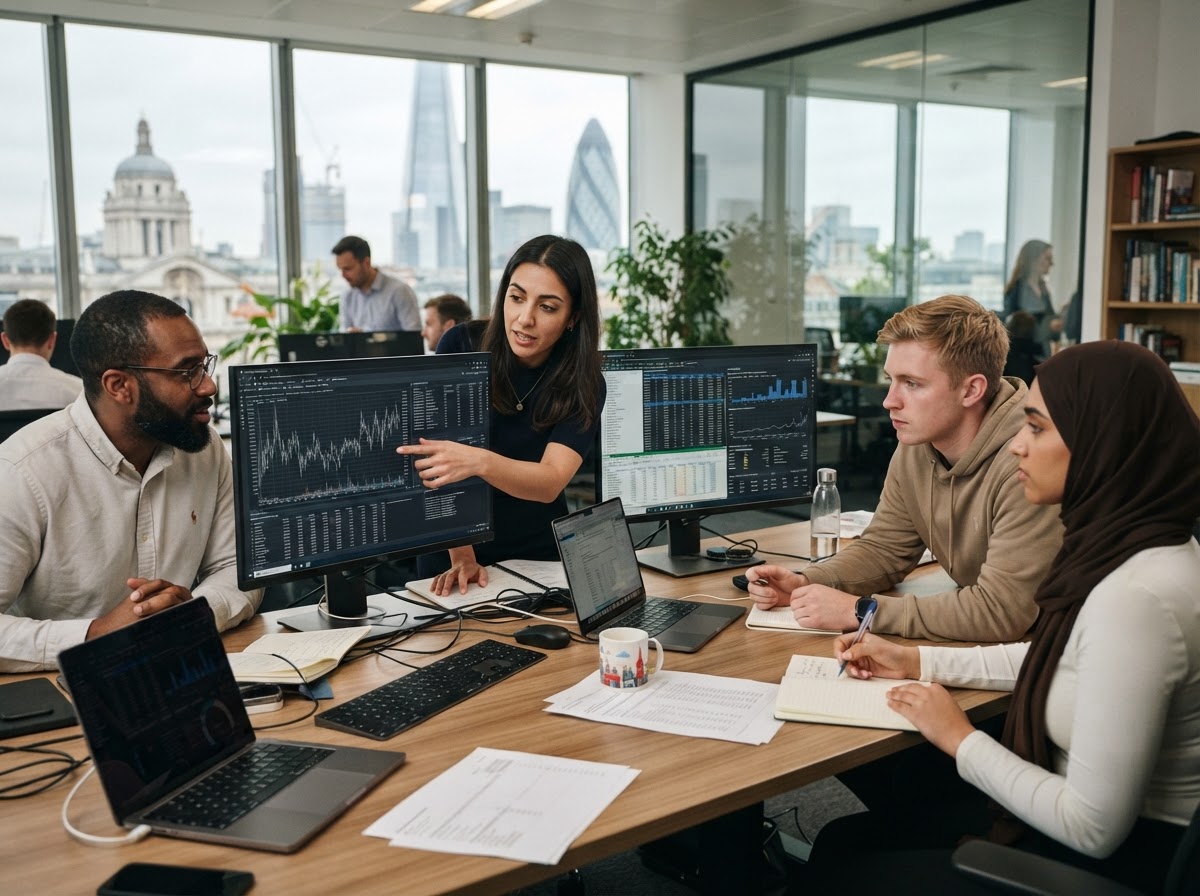 Prarin Nexric data analysis team reviewing model output on screen